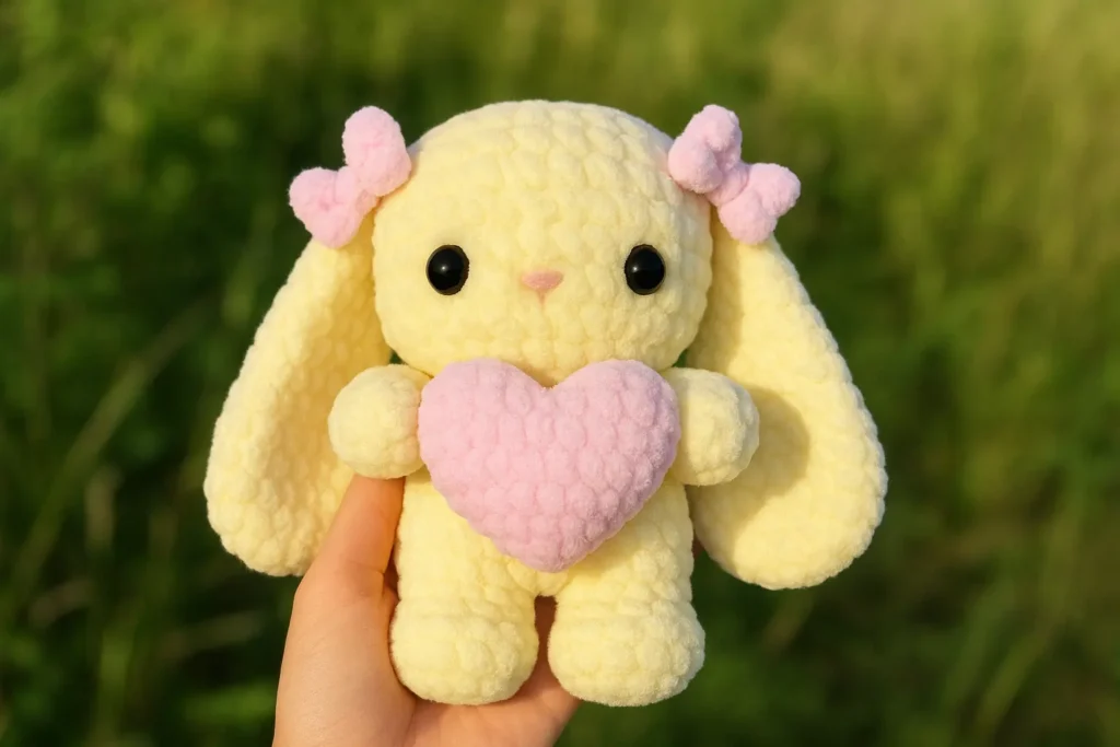 completed amigurumi bunny free pattern
