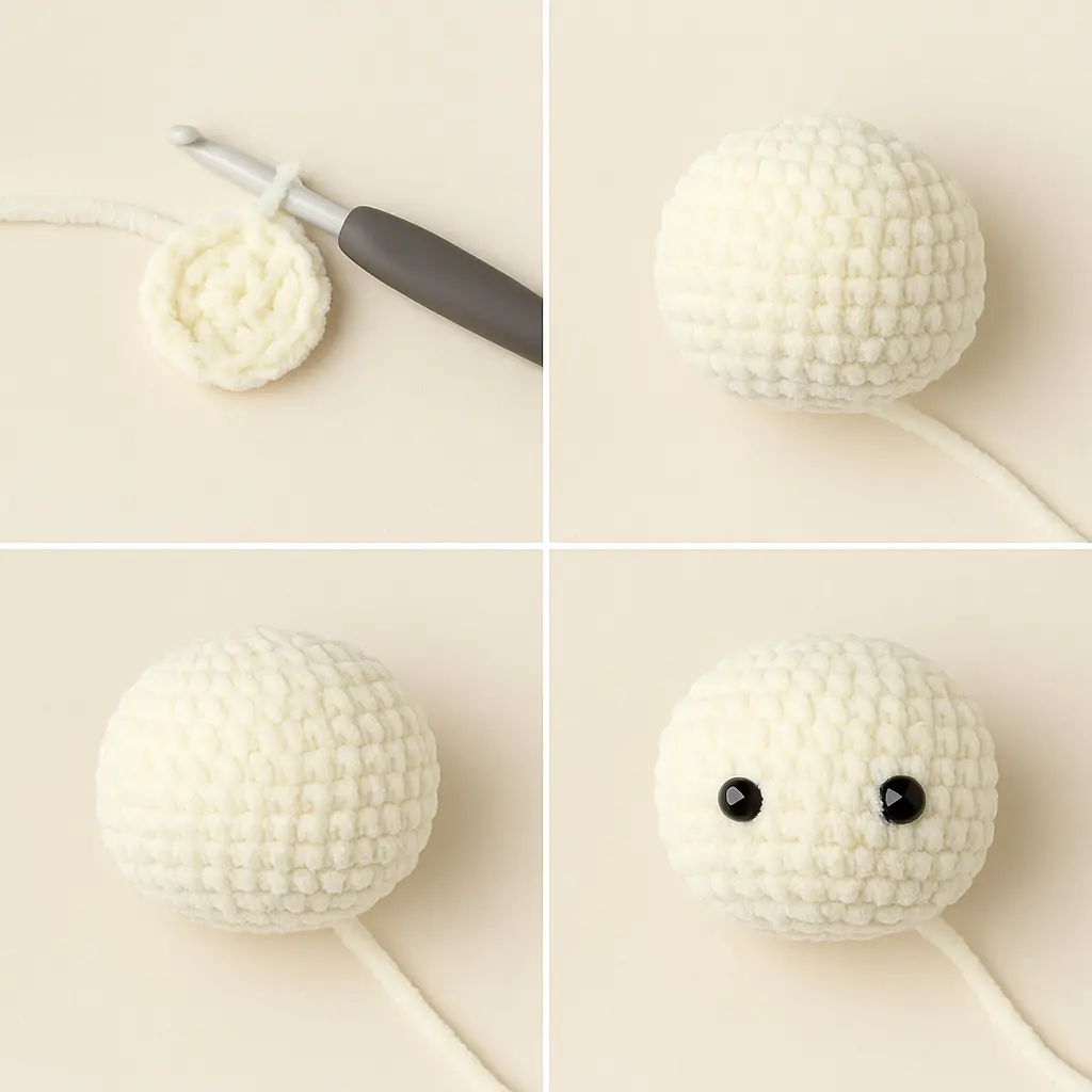amigurumi bunny head crochet tutorial
