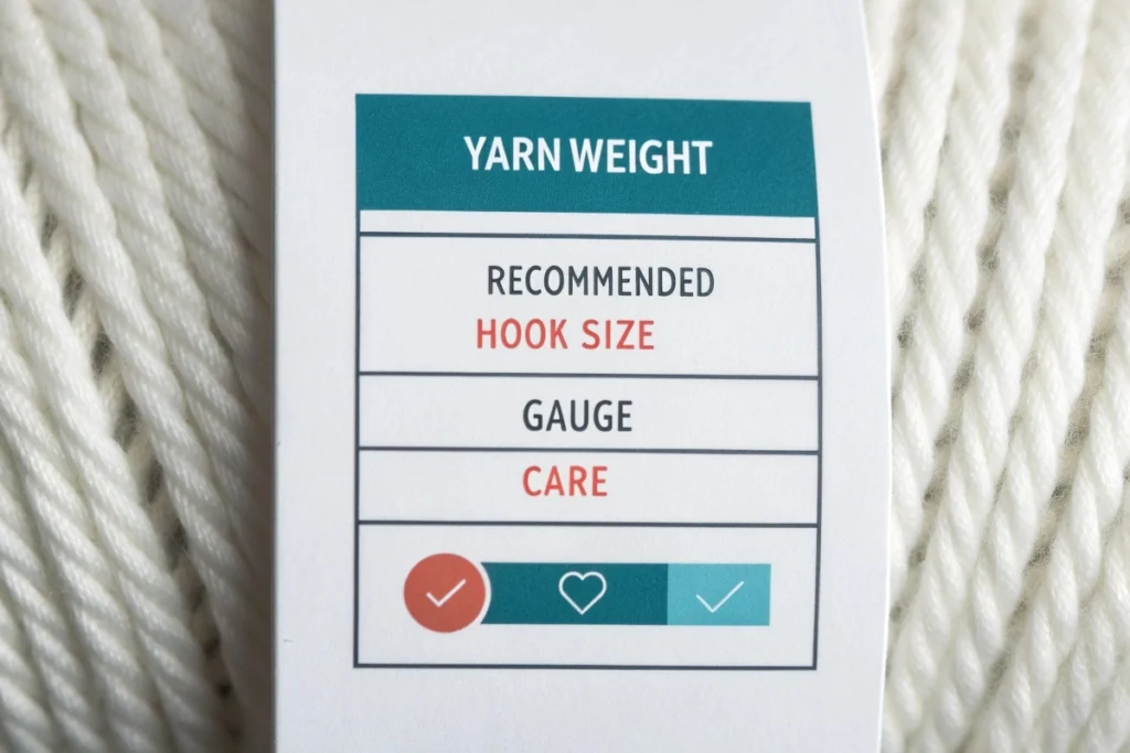 Yarn labels contain essential details such as yarn weight, gauge, and hook size. Learn how to decode them and choose the right combination for your project!
