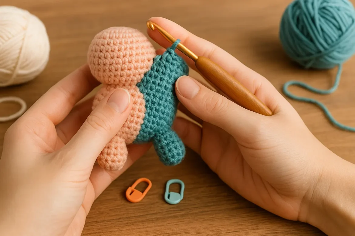 Changing colors in amigurumi invisibly mid-round