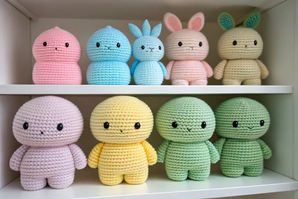 collection of first amigurumi creations