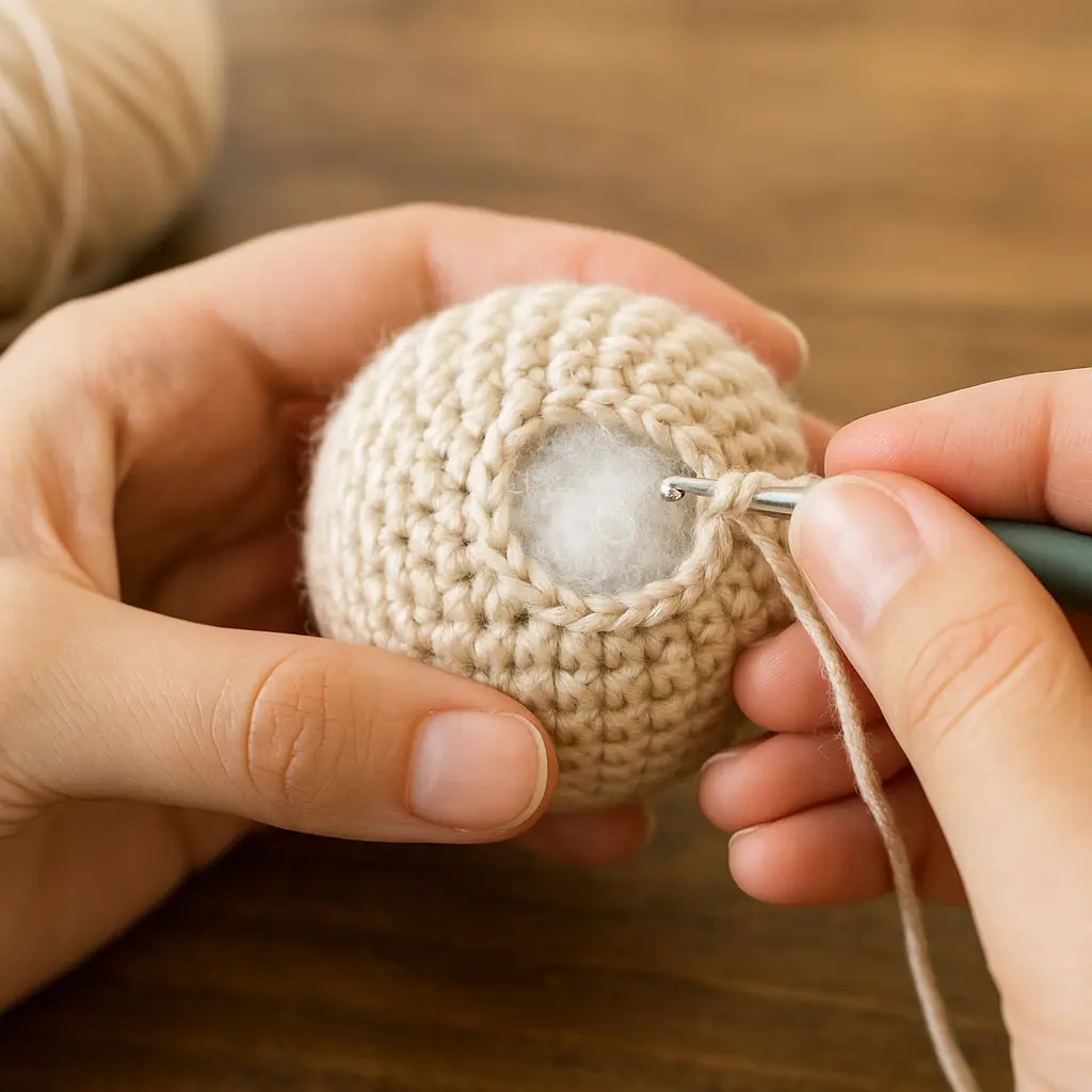 Invisible decrease shaping amigurumi head