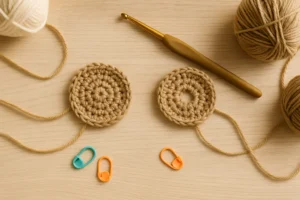 Magic ring vs chain circle comparison in a crochet workspace