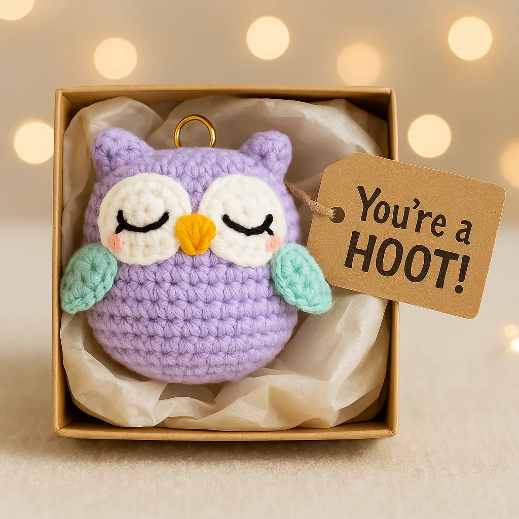 Gift-ready owl from amigurumi owl free pattern
