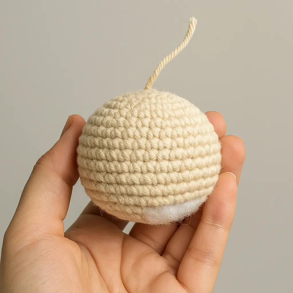 Beige crochet ball for Labubu face base