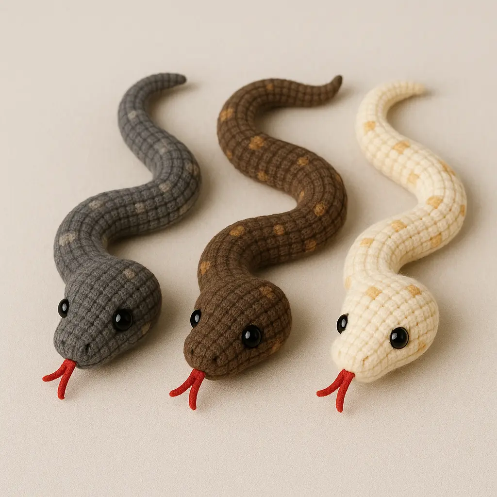 realistic crochet snake pattern free color variations