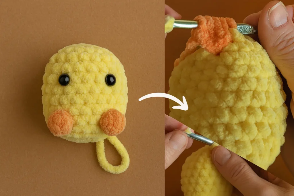 crochet duck body tutorial step free pattern