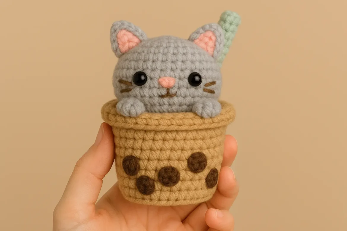 boba cat amigurumi free pattern featured image