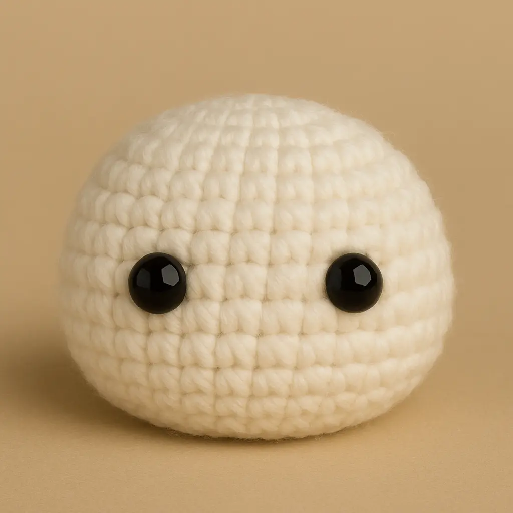 crochet cat head for boba cat amigurumi pattern